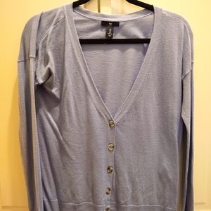 Lavender Cardigan with Button Accents